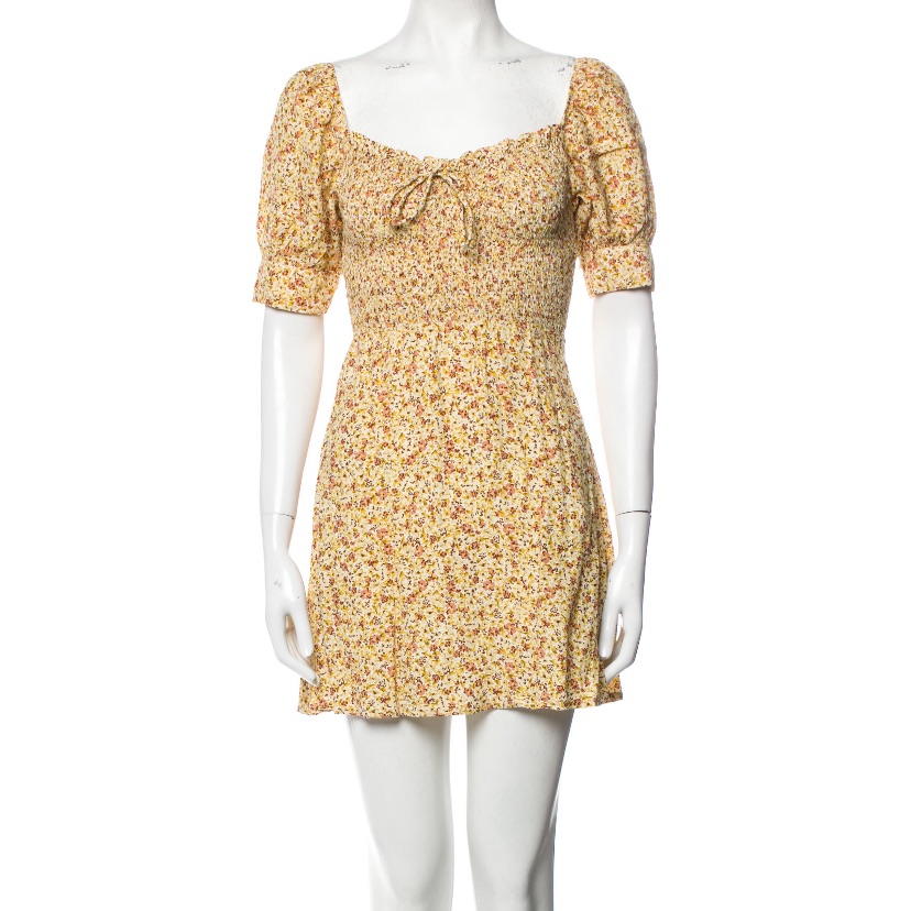 Faithfull The Brand Floral Print Mini Dress
